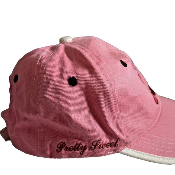 Tweety Hat Cap Strap Back Pink Looney Tunes Embroidered Cartoon Flower Womens - Picture 2 of 7